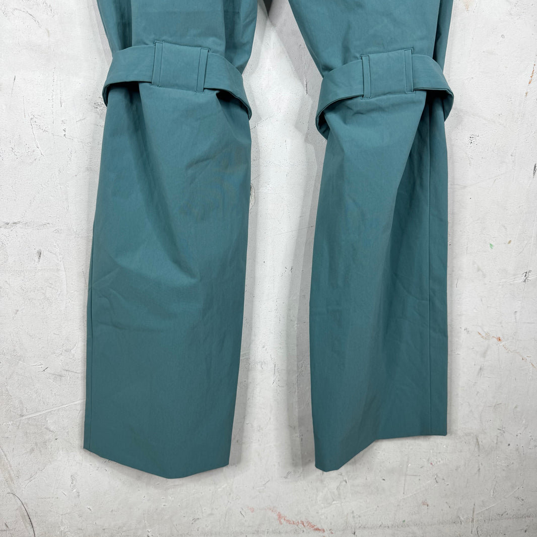 Bottega Veneta Teal Nylon Tied Bondage Pants