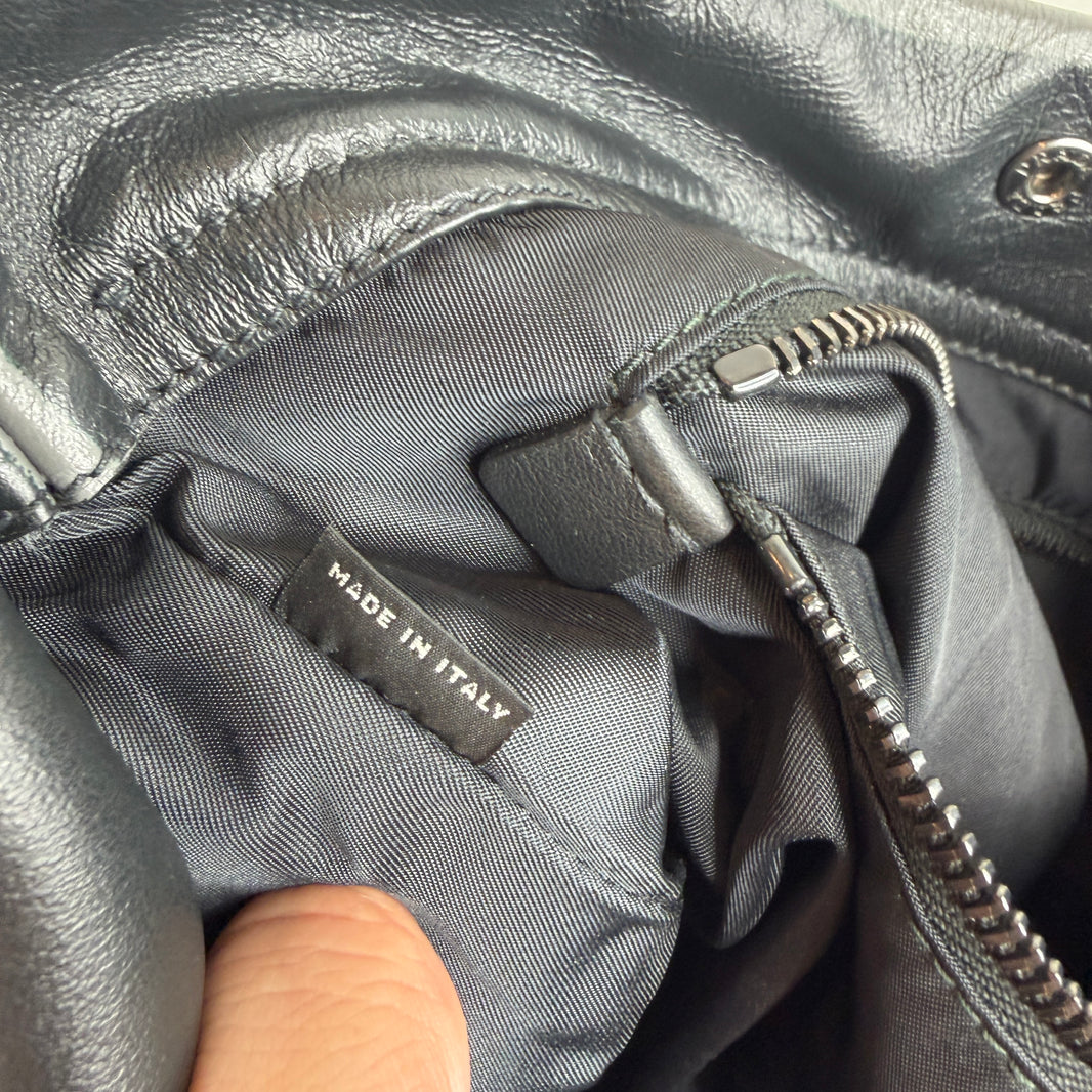 Prada Painted Leather Side Bag