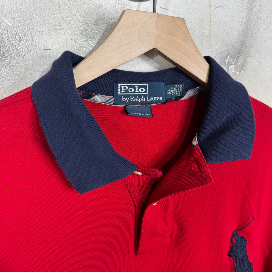 Ralph Lauren Red/Navy Big Pony #3 Polo