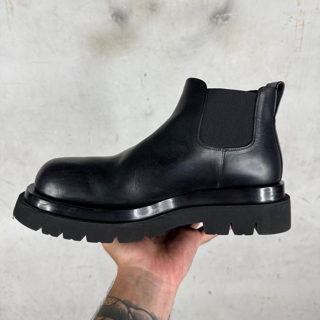 Bottega Veneta Black Mid Lug Boots