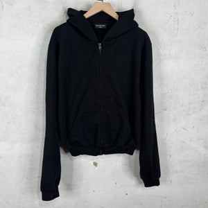Balenciaga Shrunken Tab Logo Zip Hoodie