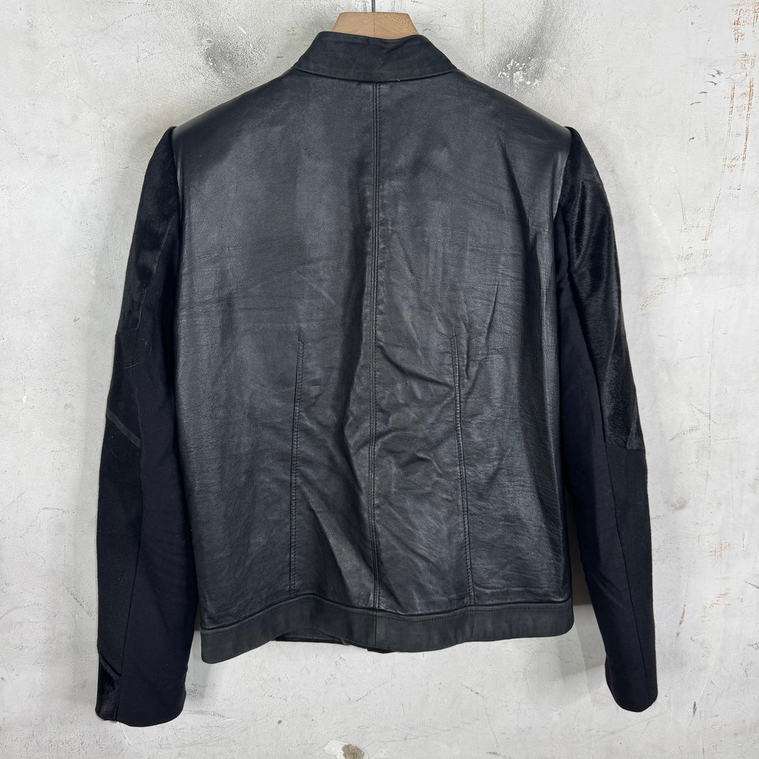 Helmut Lang Mohair Leather Moto Jacket