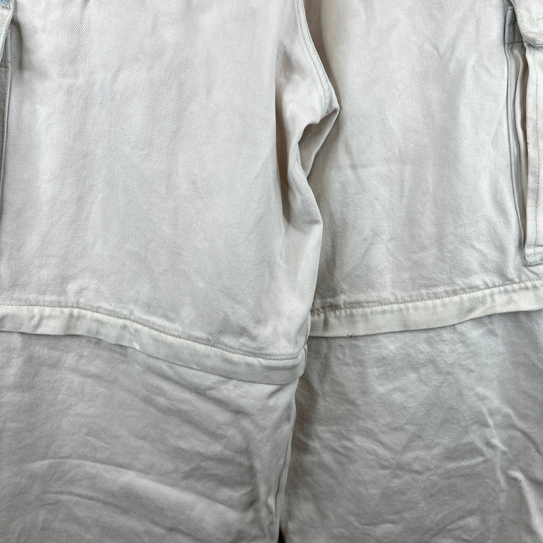 Balenciaga White Denim Convertible Cargo Pants