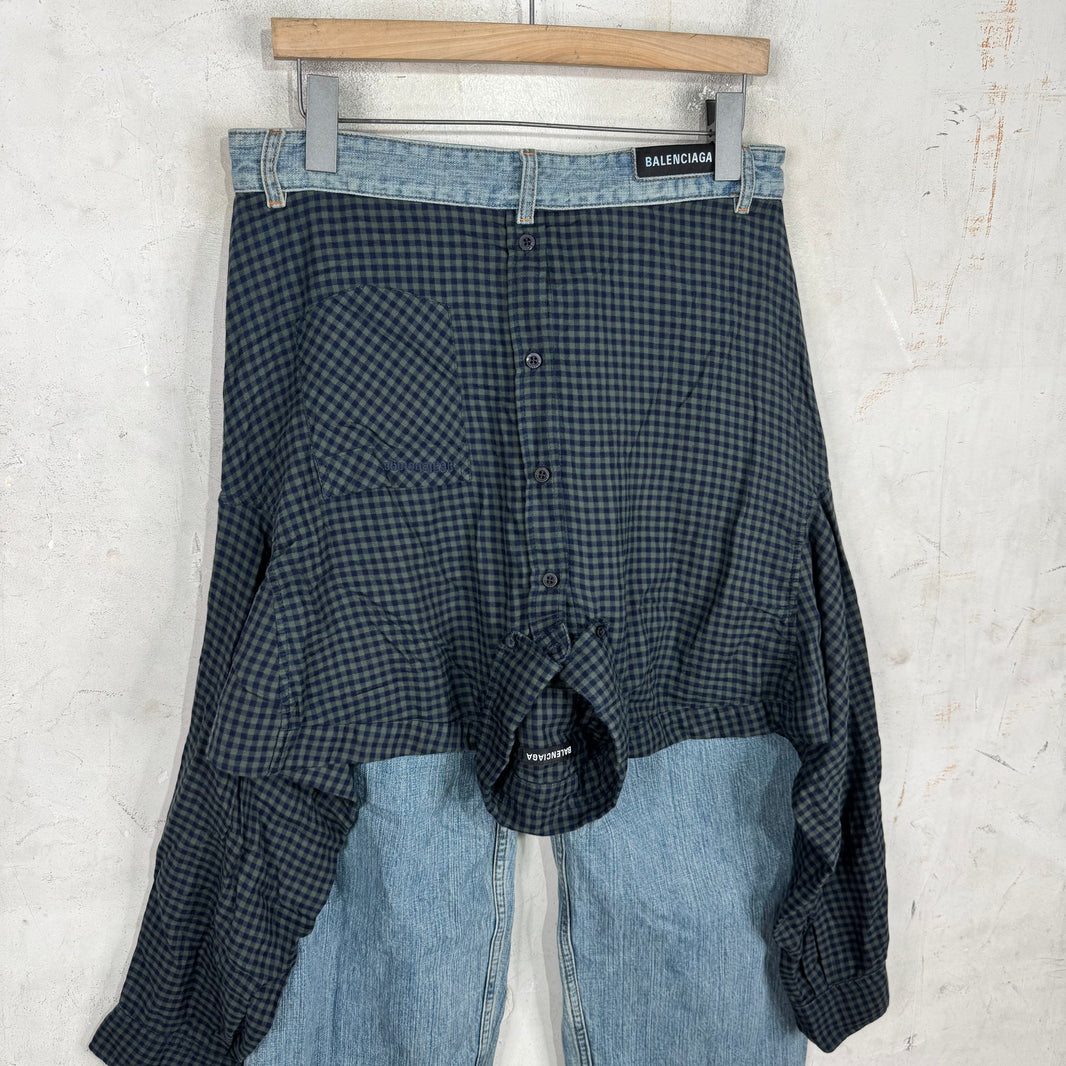 Balenciaga Flannel Attachment Jeans