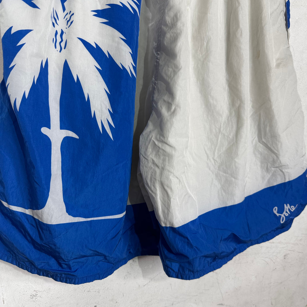 Bottega Veneta Palm Tree Nylon Boxing Shorts