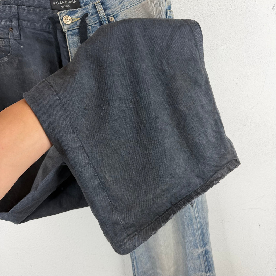 Balenciaga Blue/Black 50/50 Jeans