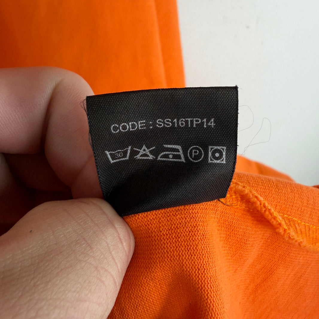 Vetements Orange Gothic Logo LS shirt