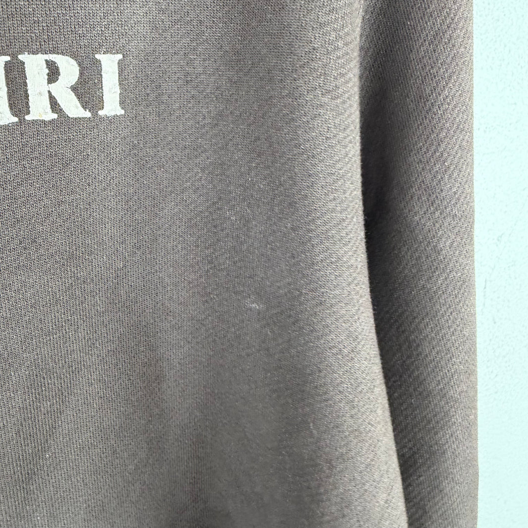 Amiri Distressed Puff Print Logo Hoodie