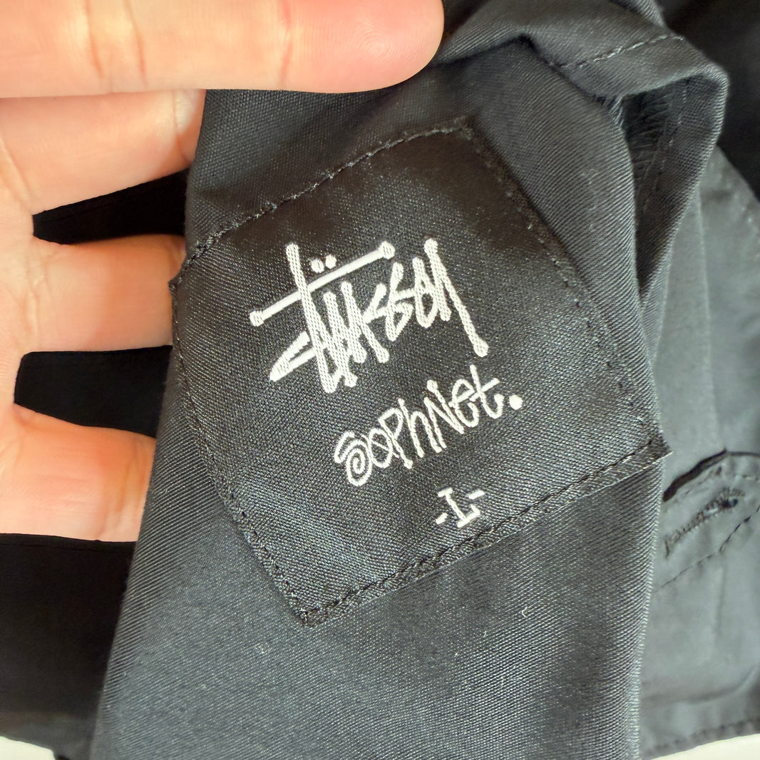 Stussy Sophnet Black SS Logo Long Lightweight Jacket