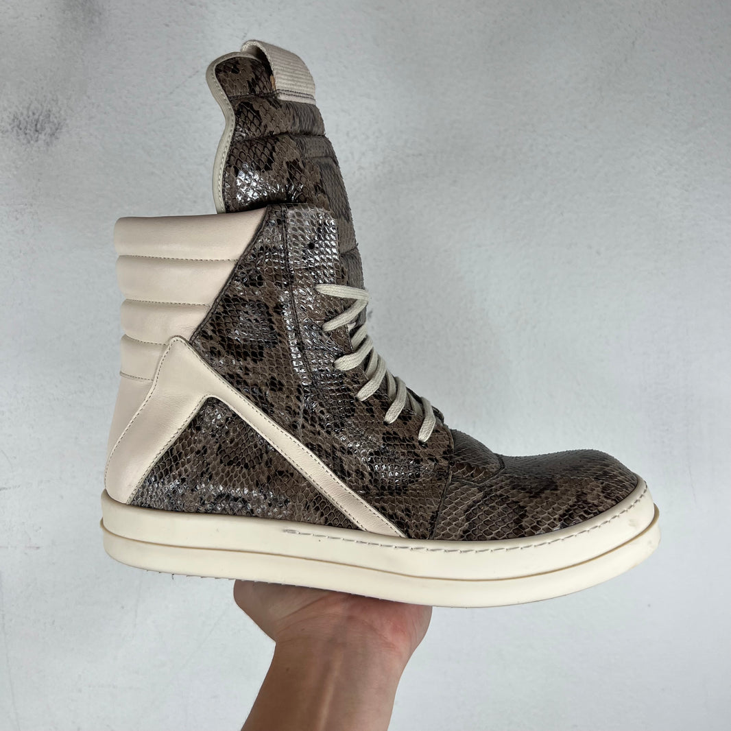 Rick Owens Snakeskin Geobaskets