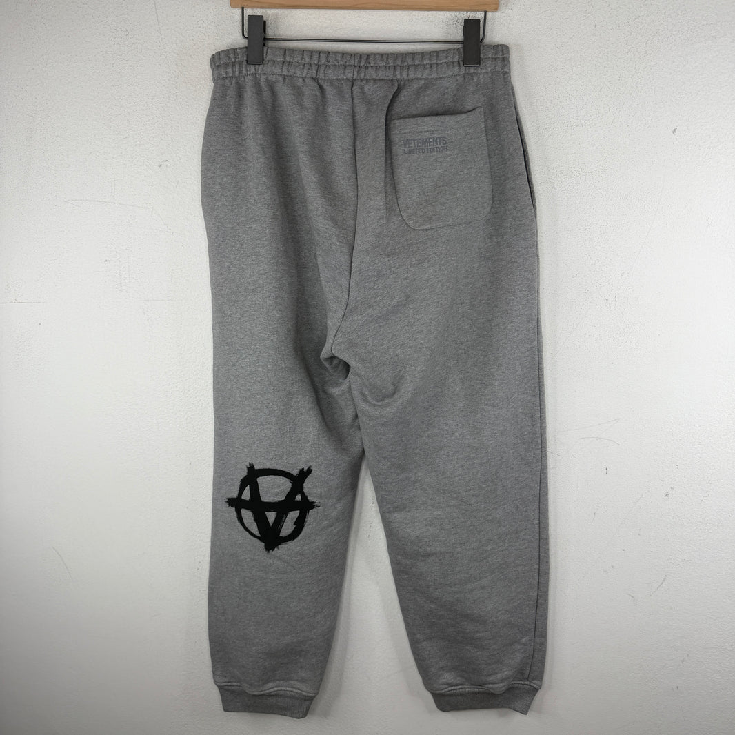 Vetements Gothic Logo Gray Sweatpants
