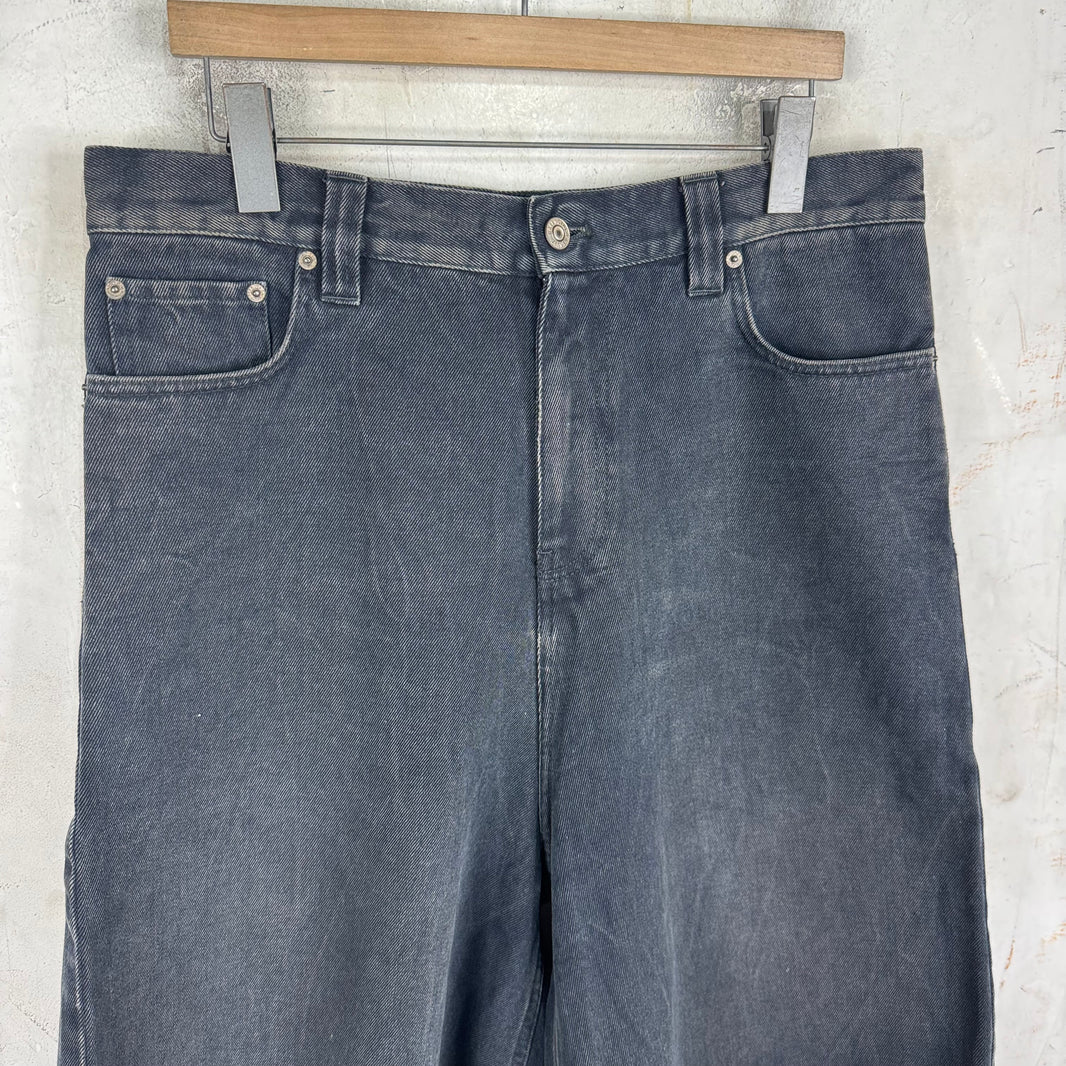 Balenciaga Sample Flared Baggy Denim Shorts