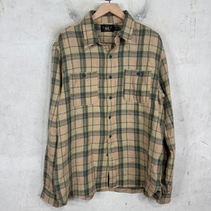RRL Beige Plaid Flannel