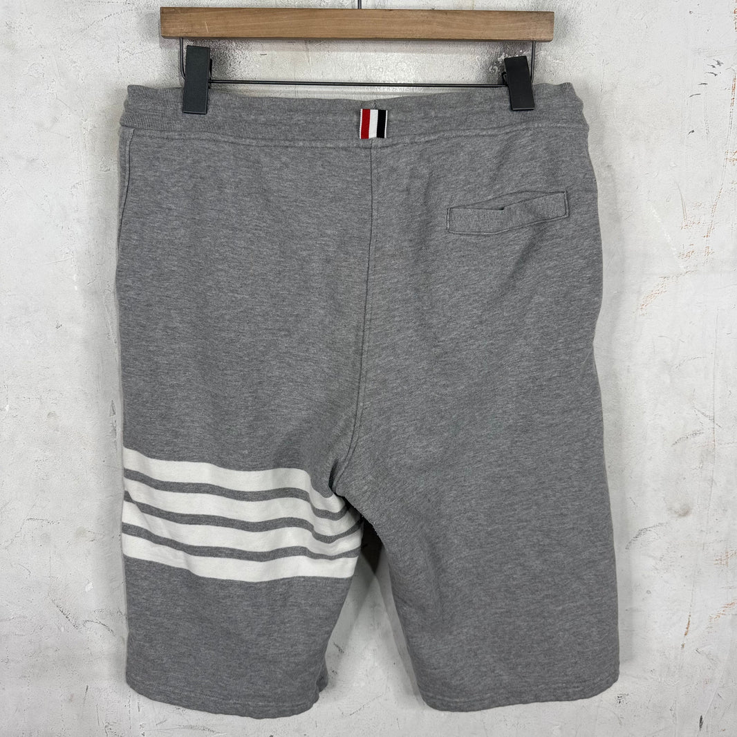 Thom Browne Grey Striped Sweatshorts