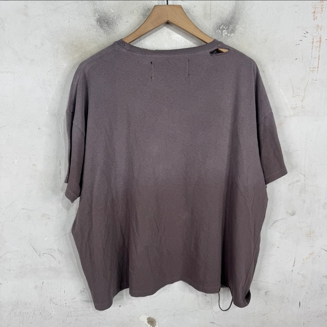 Paly Mauve Beaded Logo Painted T-Shirt