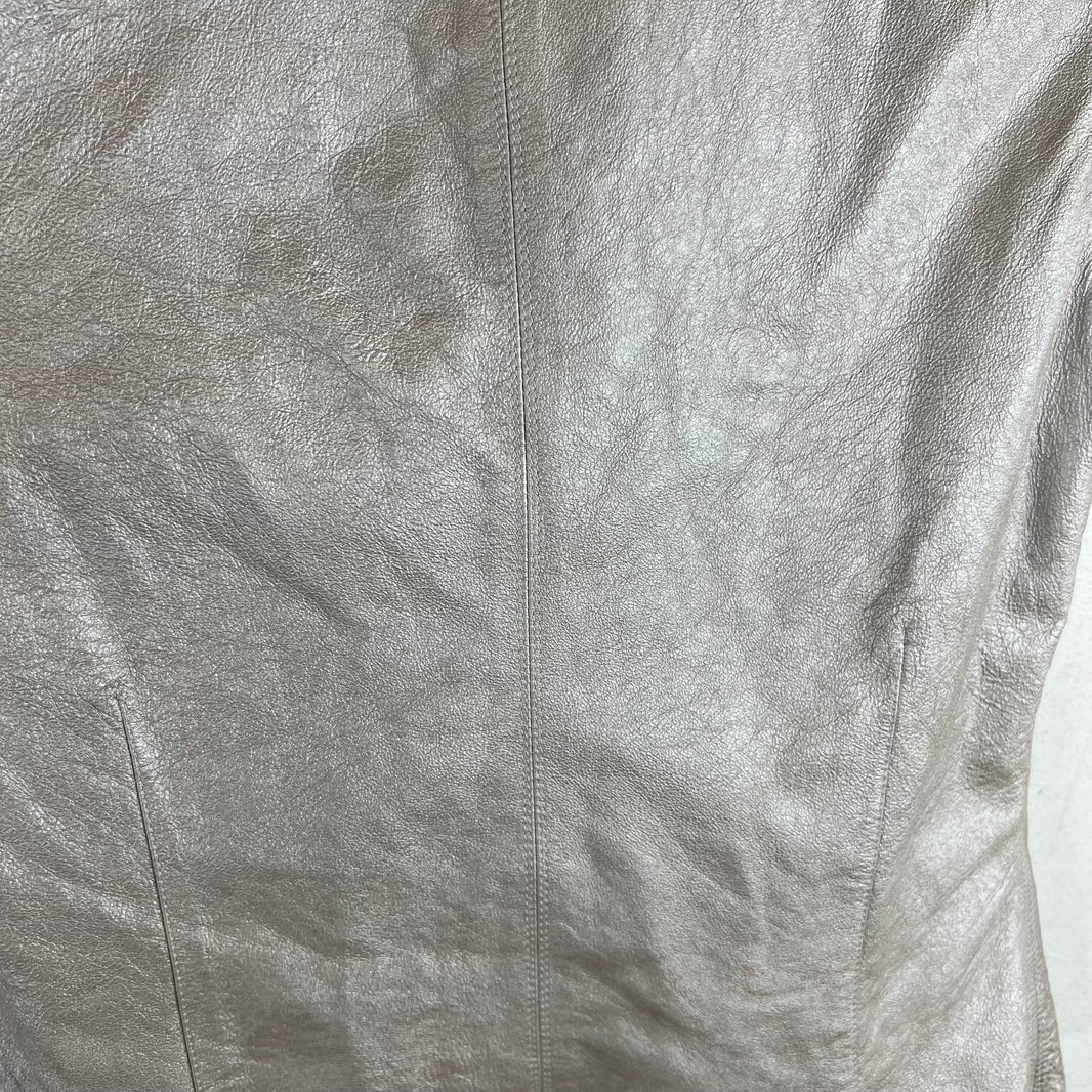 Rick Owens Silver Leather Vest