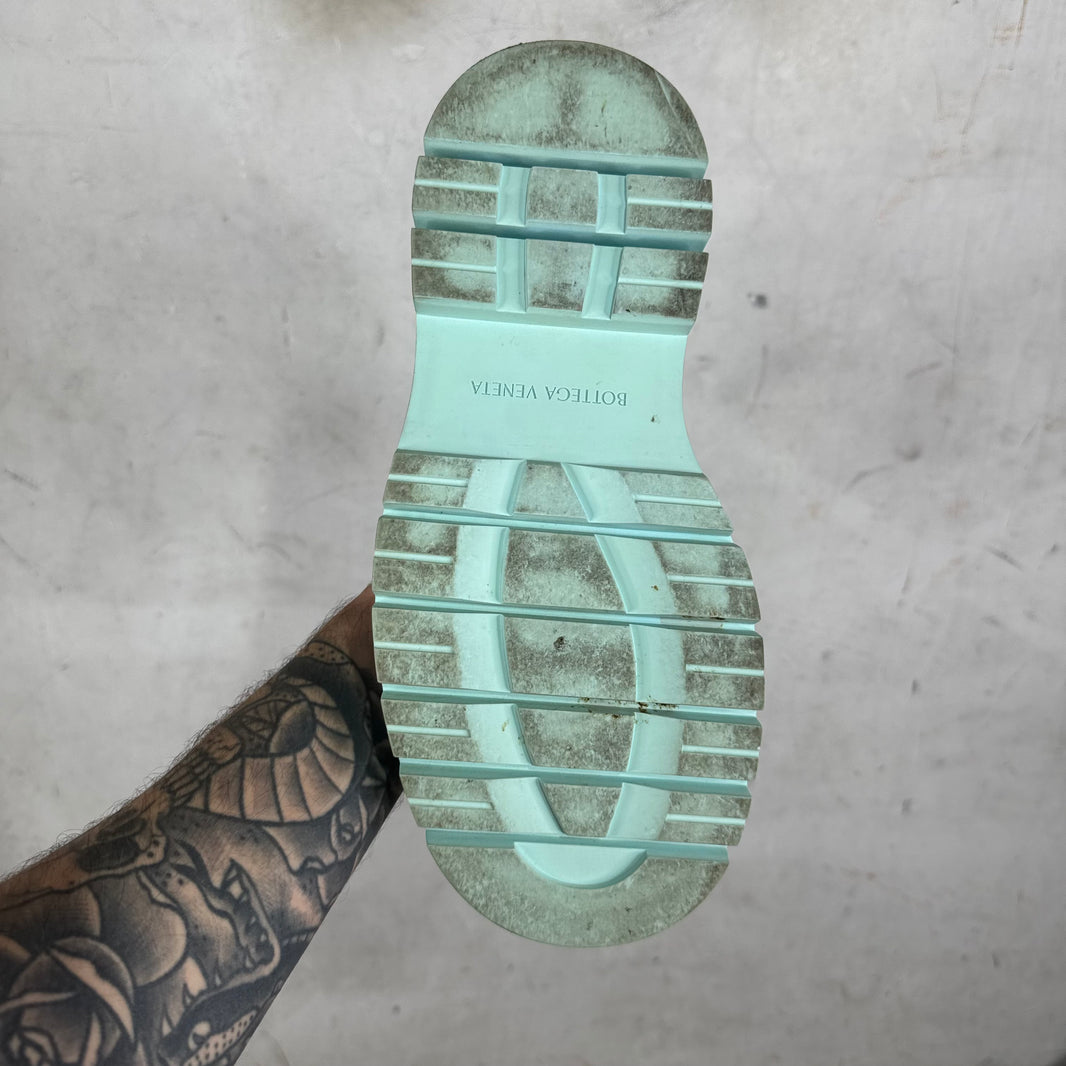 Bottega Veneta Teal Sole Lug Chelsea Boots