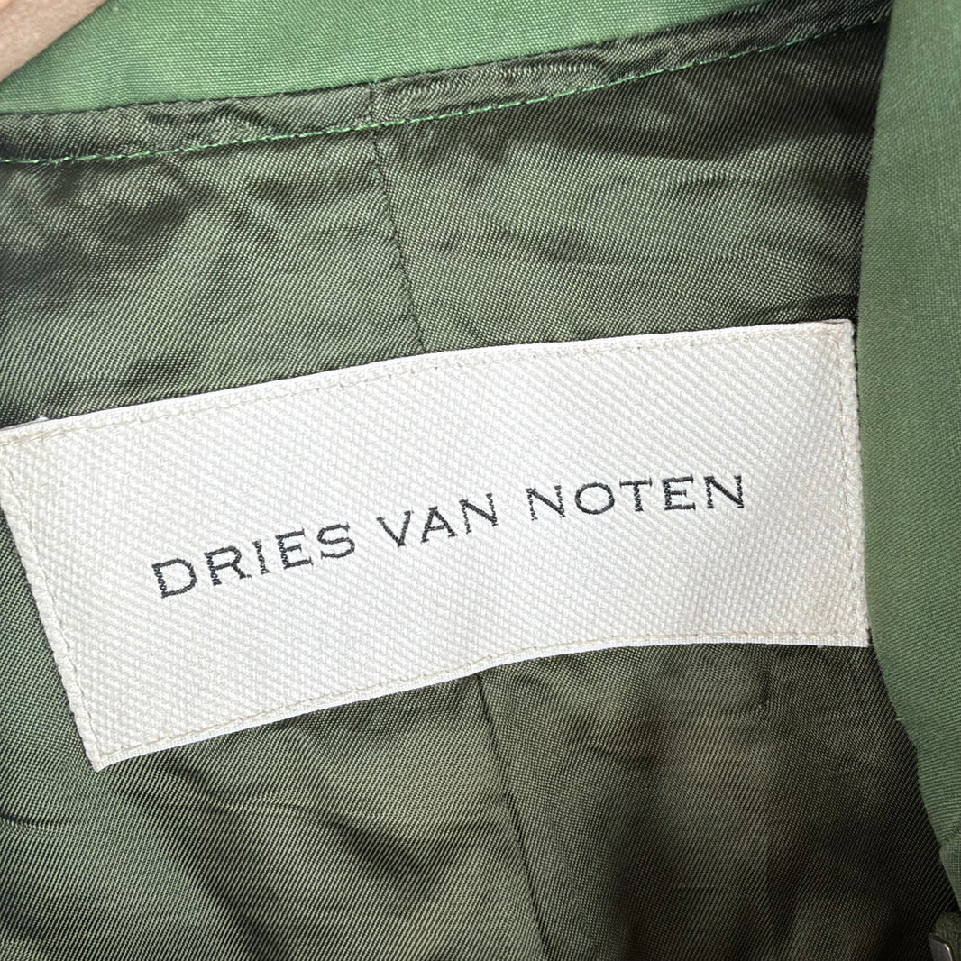 Dries Van Noten Green Cropped Track Jacket