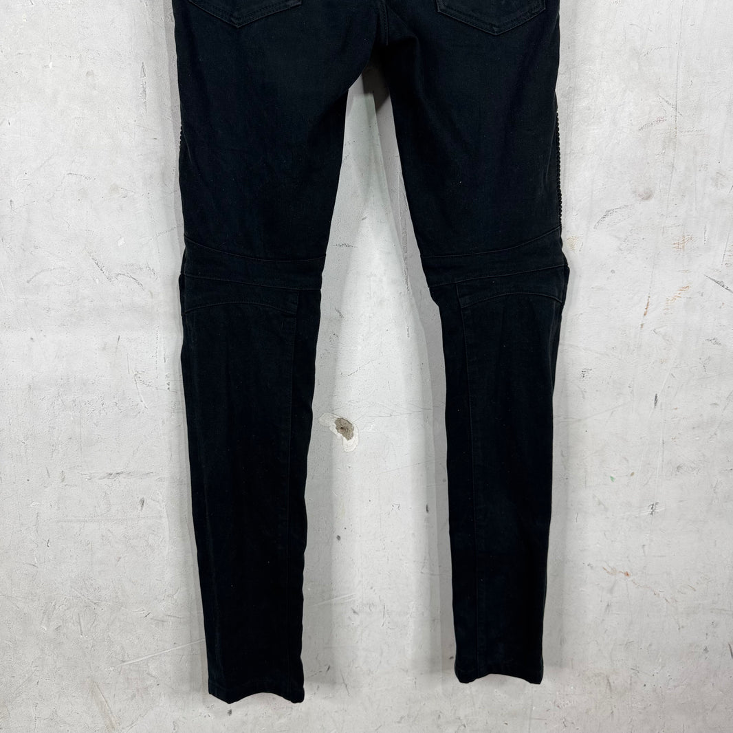 Balmain Black Biker Jeans