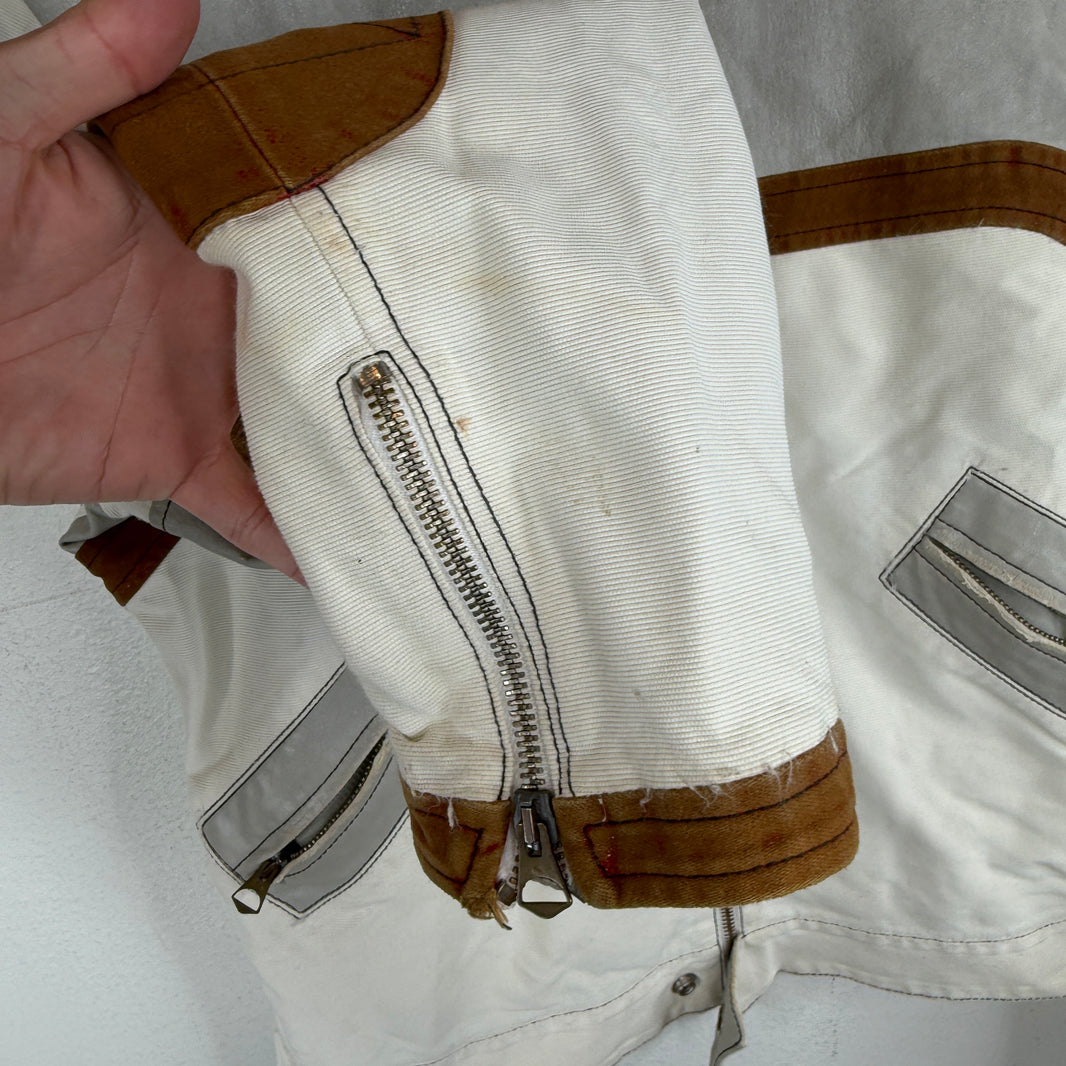 Armani Jeans Leather Split Biker Jacket