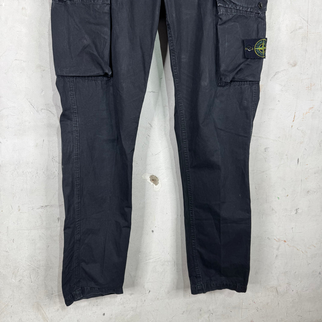 Stone Island Faded Black Cargo Pants