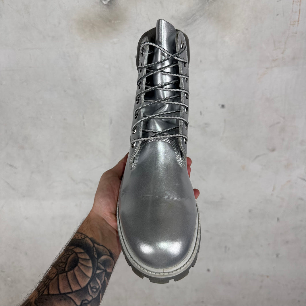 Veneda Carter x Timberland Silver Boots