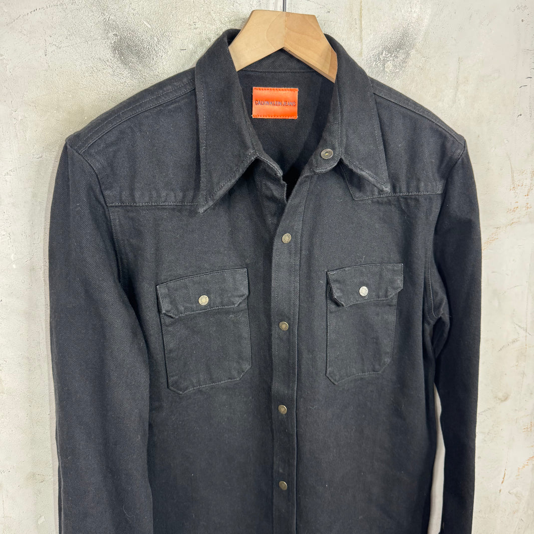 Calvin Klein Black Snap Denim Shirt
