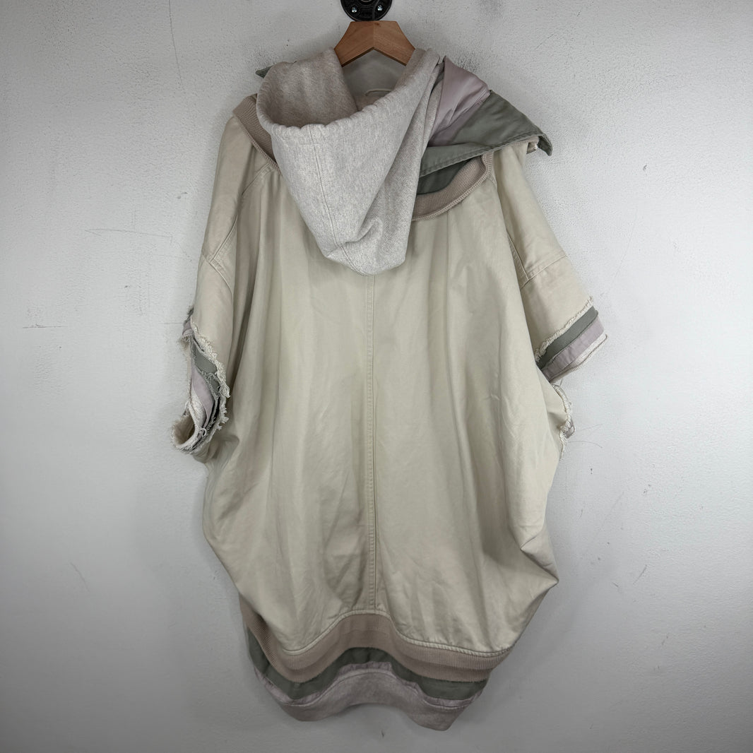 MMY 4 Layer Distressed Sleeveless Zip Jacket