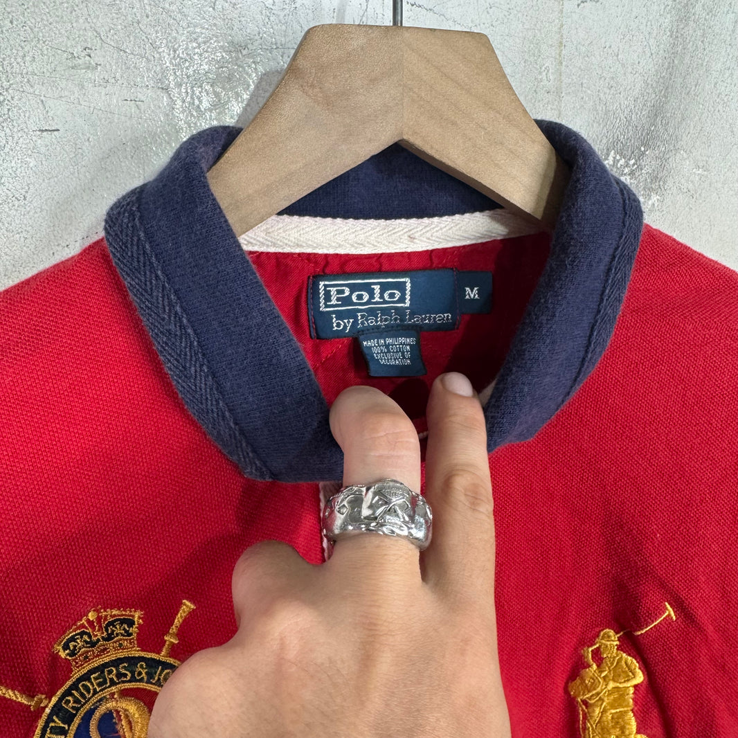 Ralph Lauren Red/Gold Crest Pony Polo