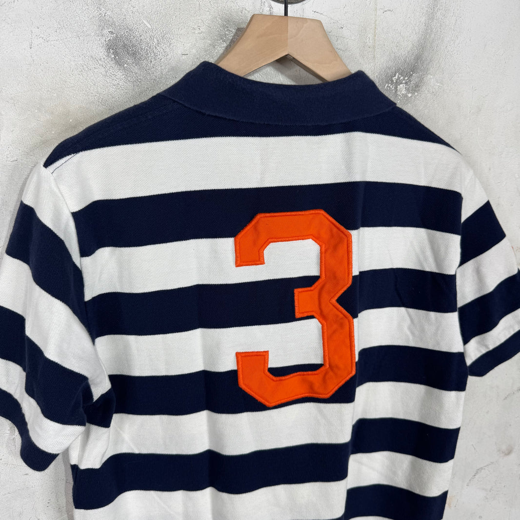 Ralph Lauren Navy Striped Realistic Big Pony Polo