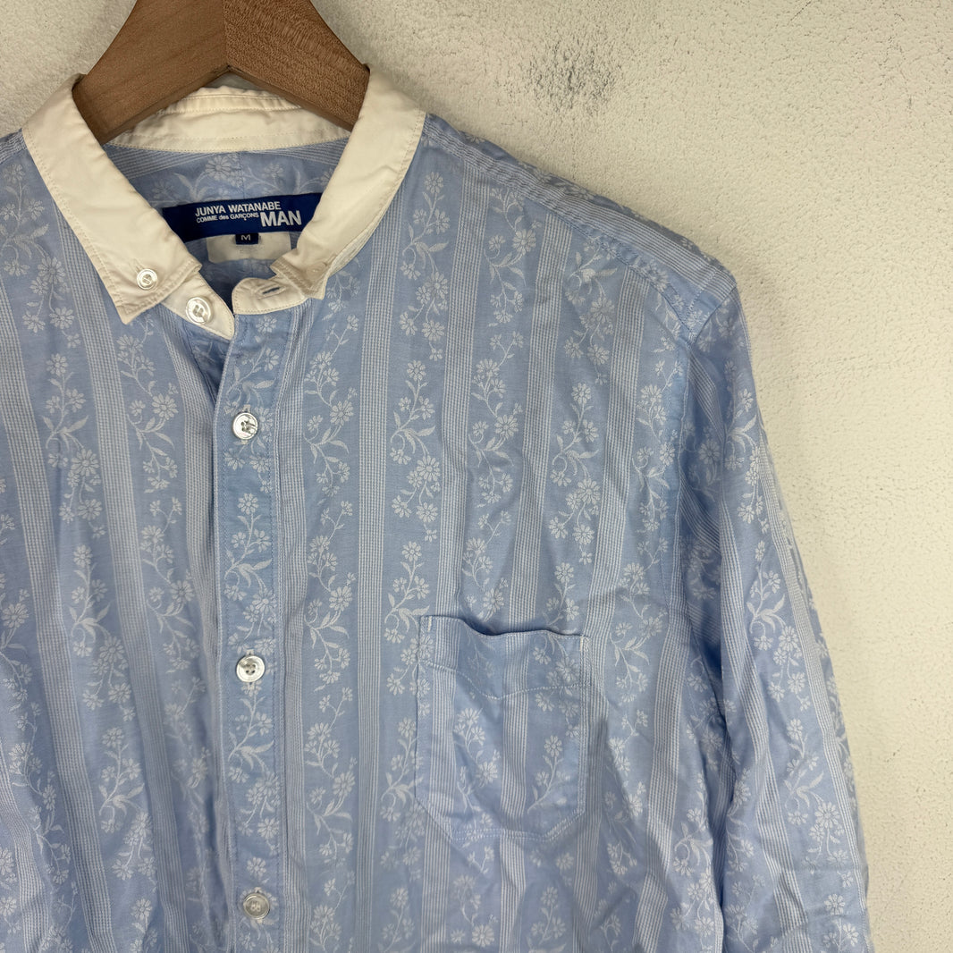 Junya Watanabe Striped Floral Button Up Shirt
