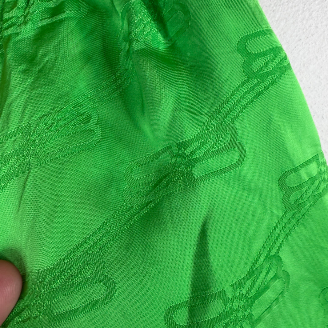 Balenciaga Green BB Monogram Pajama Pants
