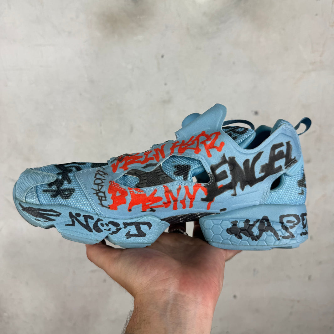 Vetements x Reebok Blue Grafitti Pumps