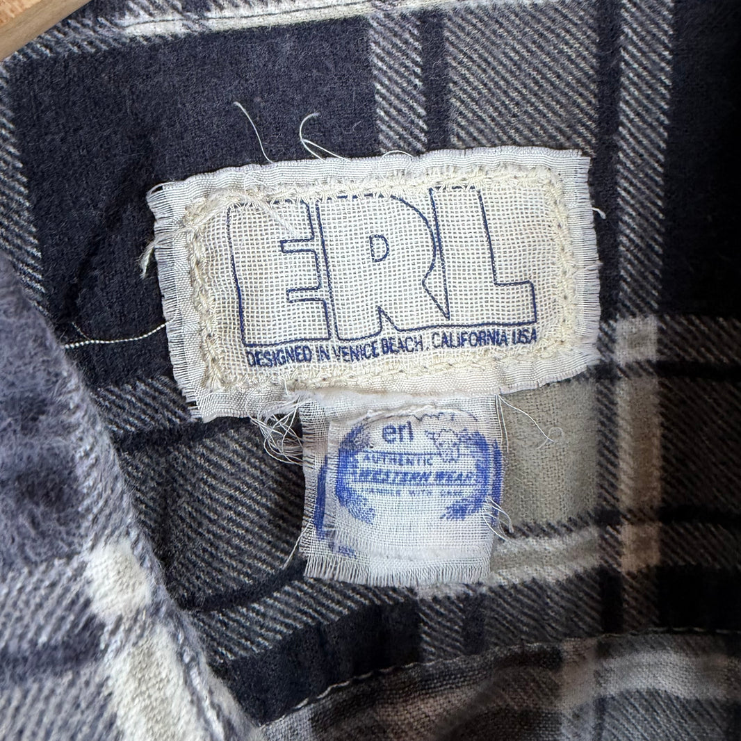 ERL Cut-Sleeve Plaid Shirt