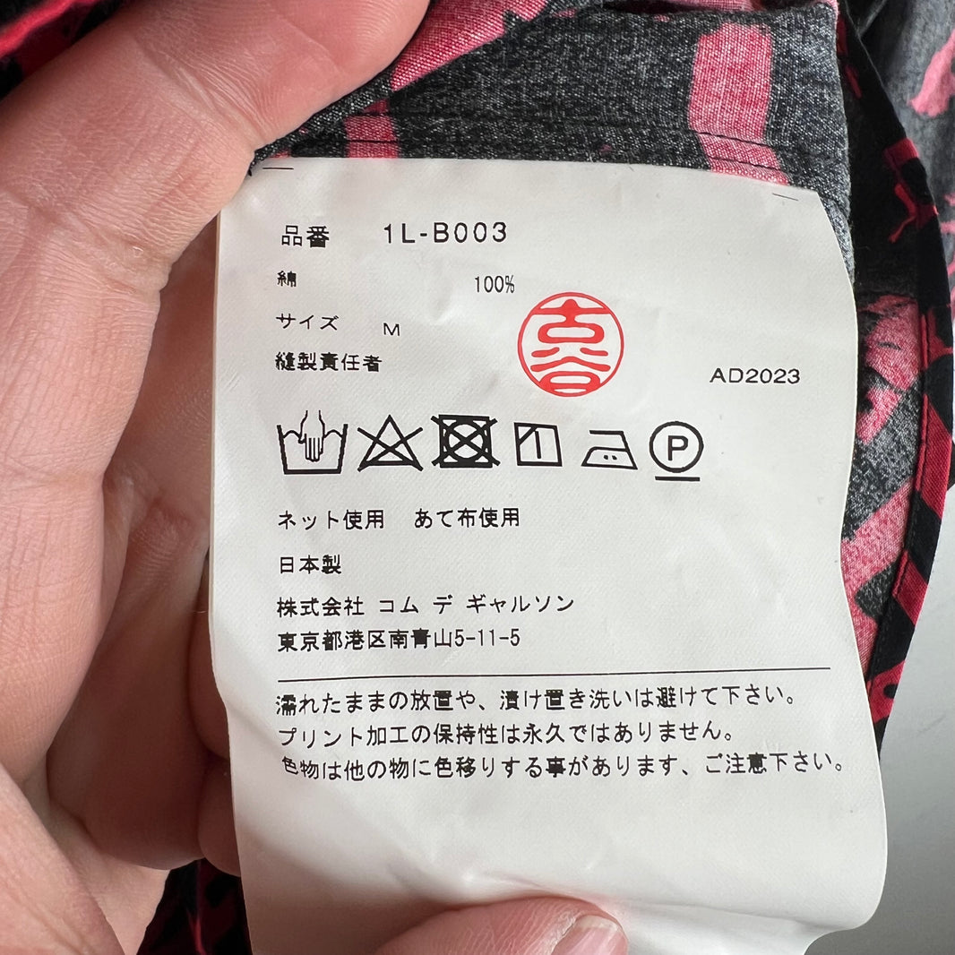 CDG BLACK Ink Splatter L/S Shirt