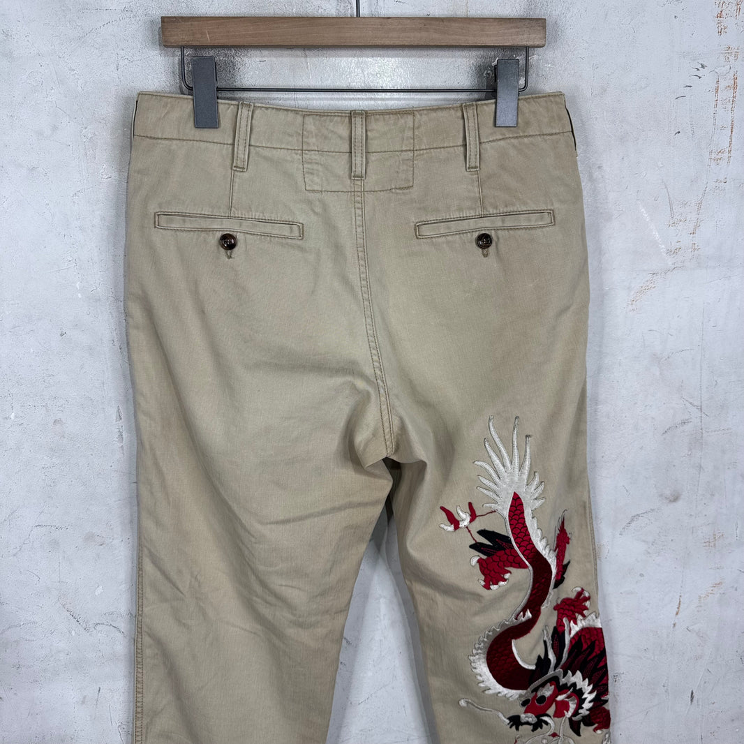 Gucci Dragon Patch Chinos