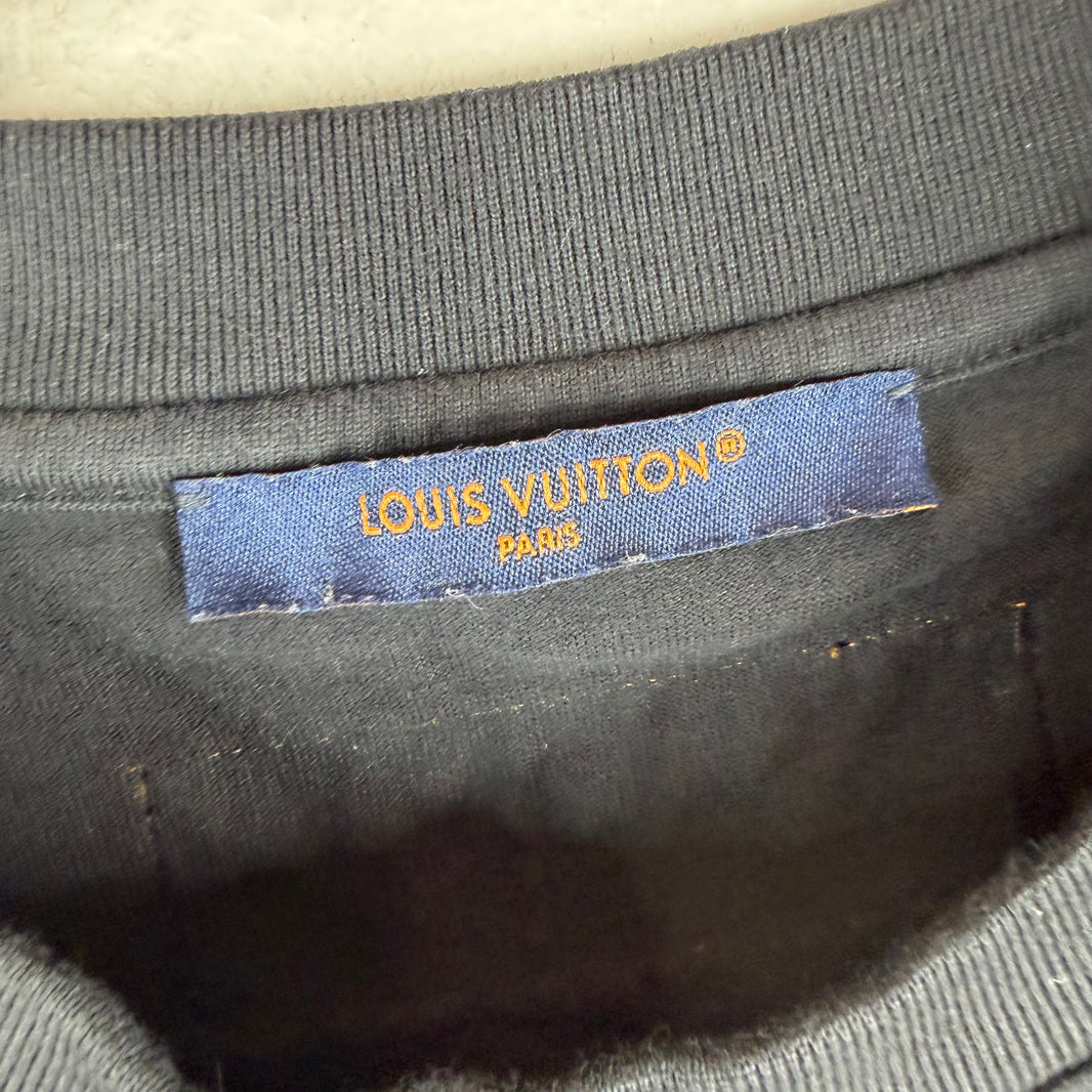 Louis Vuitton Black Embossed T-Shirt