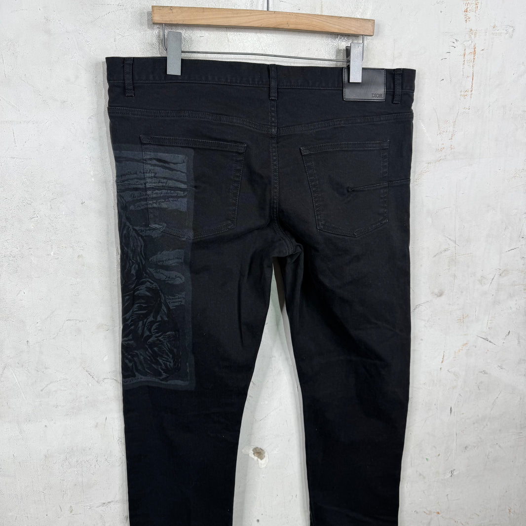 Dior Pettibon Graphic Jeans