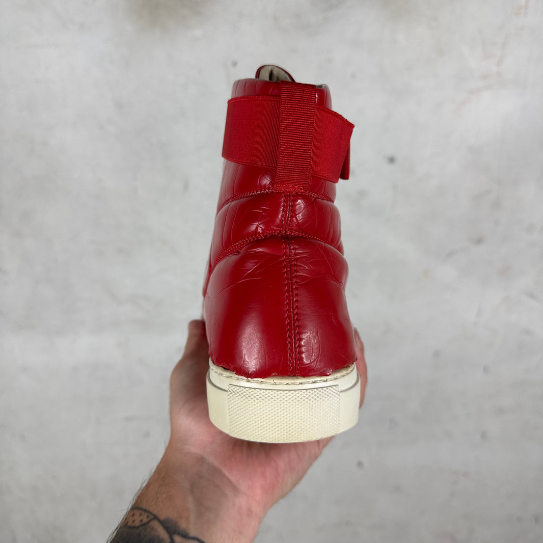 Raf Simons Red Leather Vandal Sneakers