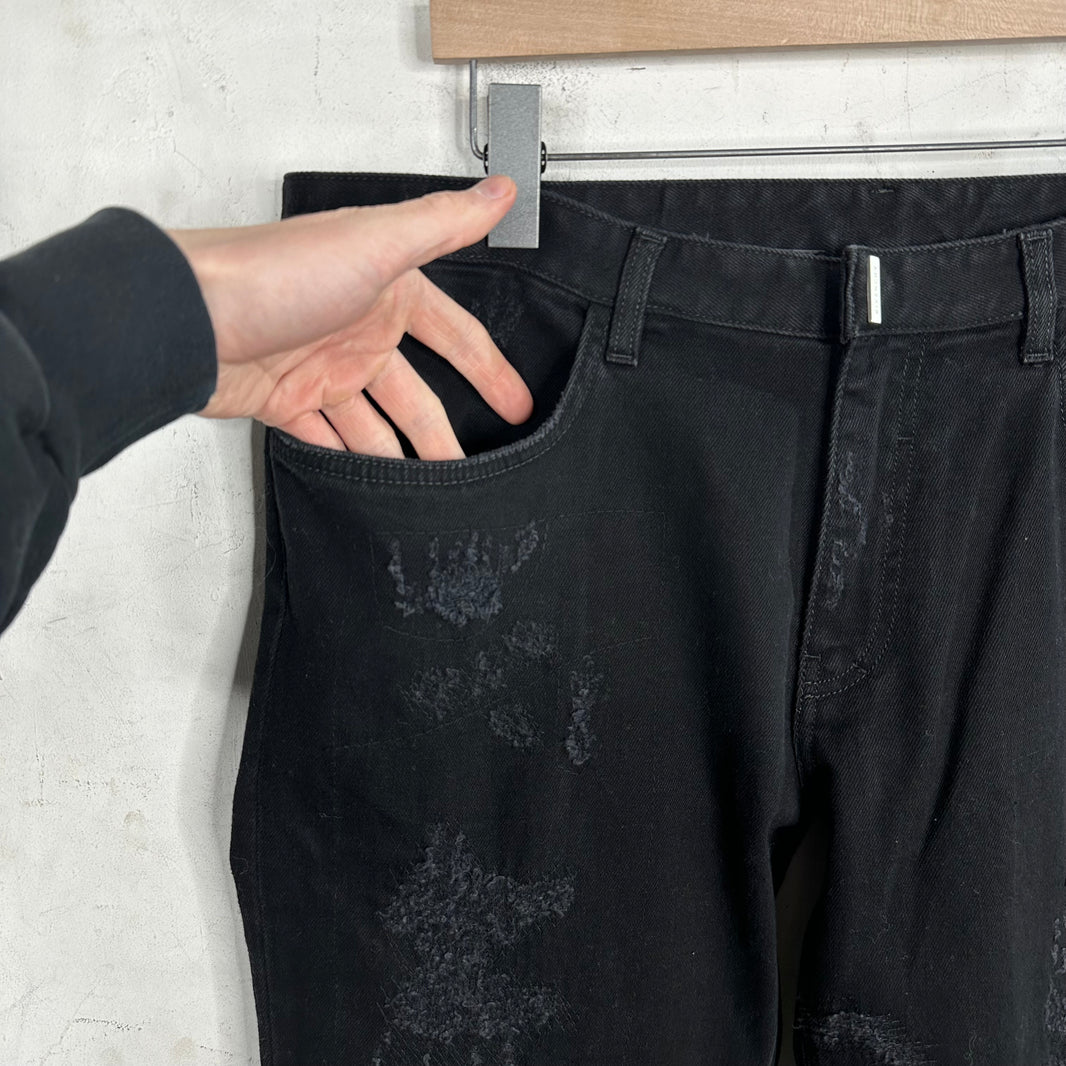 Givenchy Distressed & Repaired Jeans