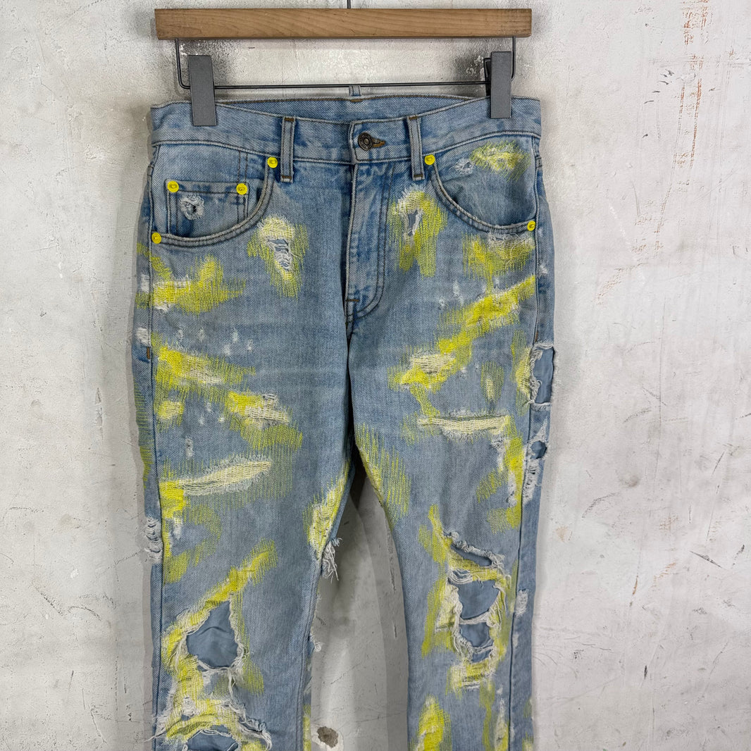 Endless Denim Lightwash Neon Boro Jeans