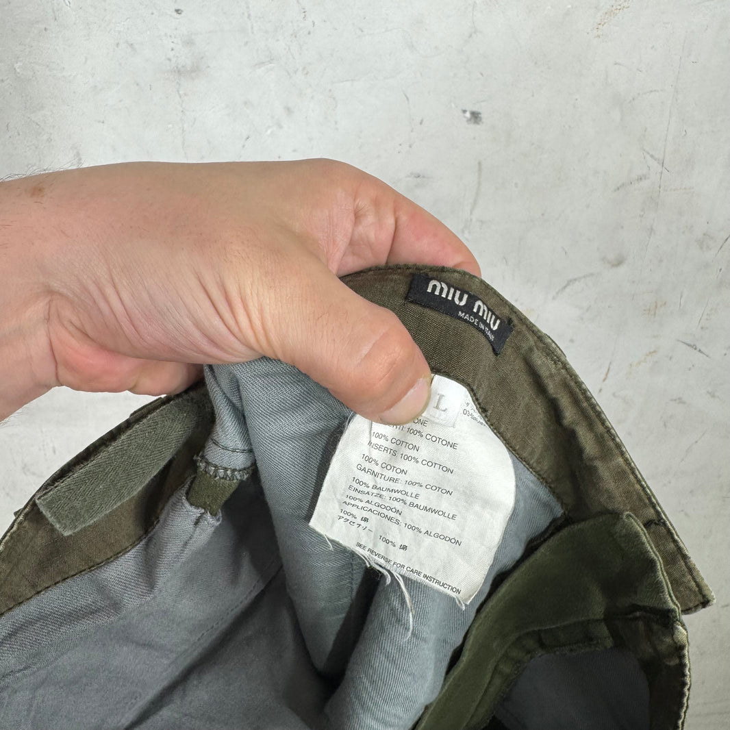 Miu Miu Olive Military Style Pants