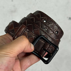 Bottega Veneta Snake Intreciatto Belt