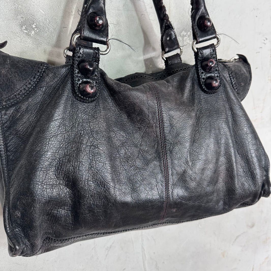 Balenciaga Large Blistered Leather City Bag