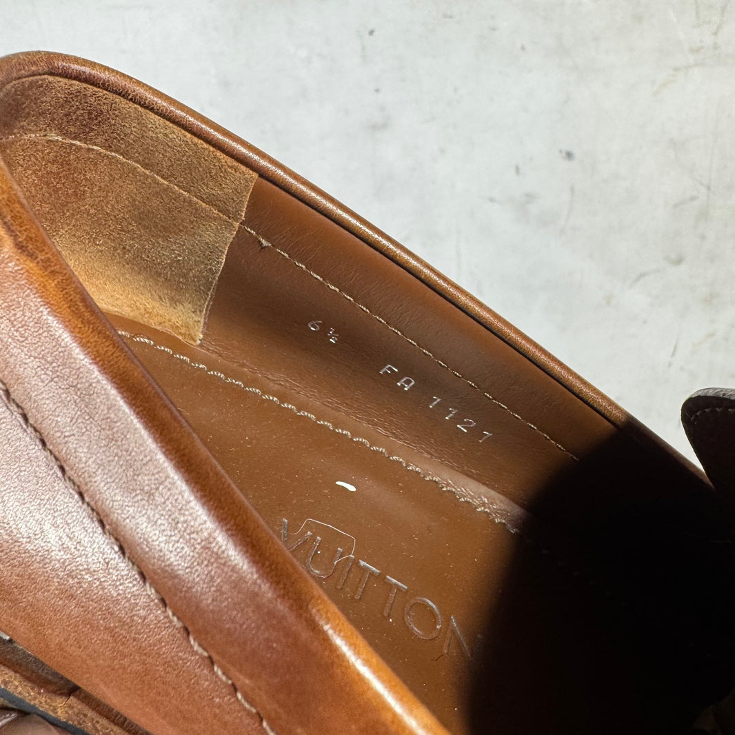 Louis Vuitton Brown Leather Penny Loafers