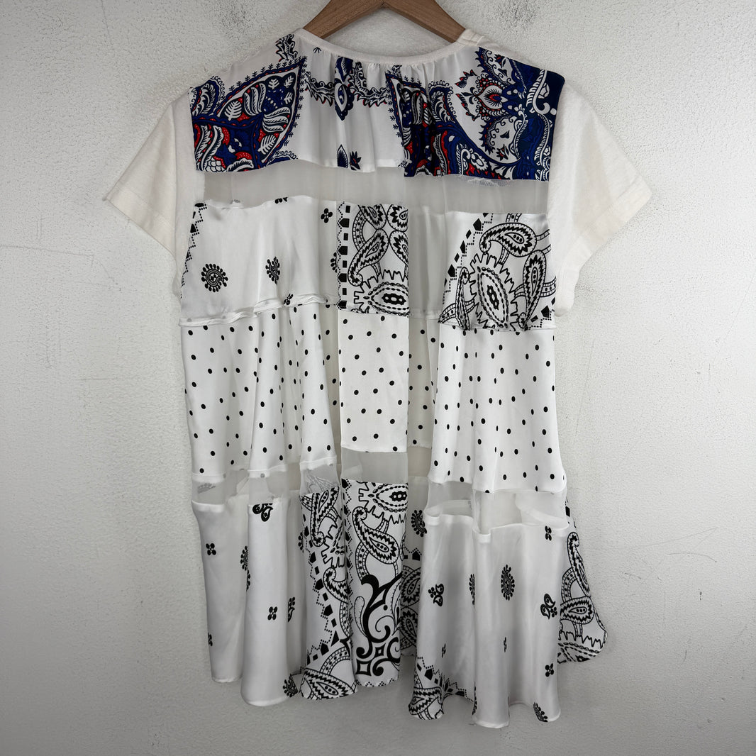 Sacai Paisley Hybrid Patchwork T-Shirt