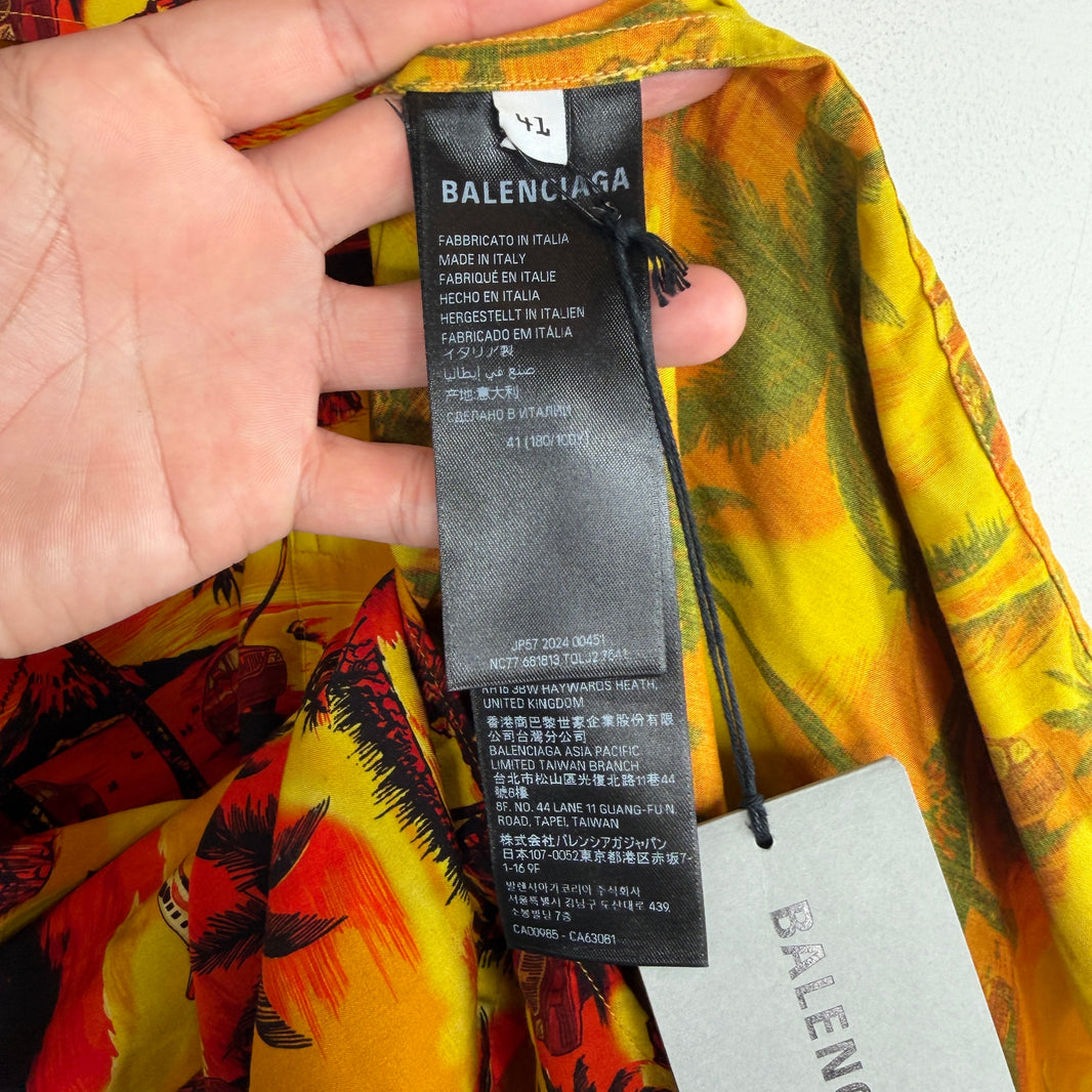 Balenciaga Hawaiian Button Up Shirt