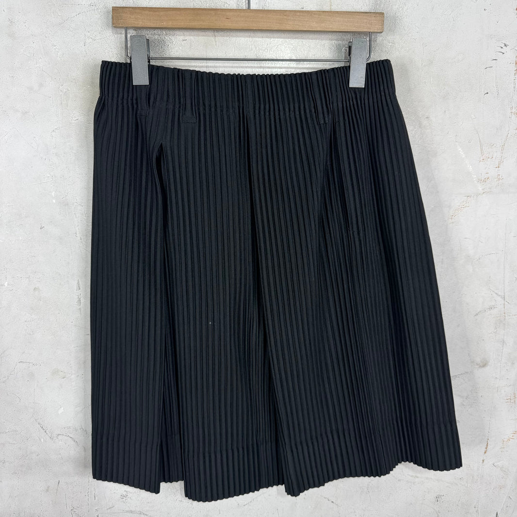 Issey Miyake Black Skirted Pleates Shorts