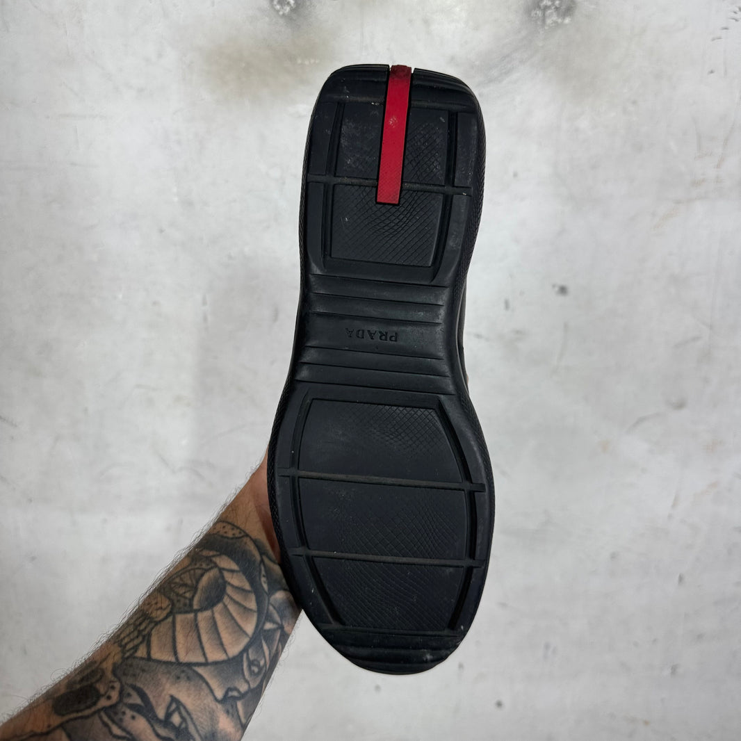 Prada Triple Black Leather America Cups