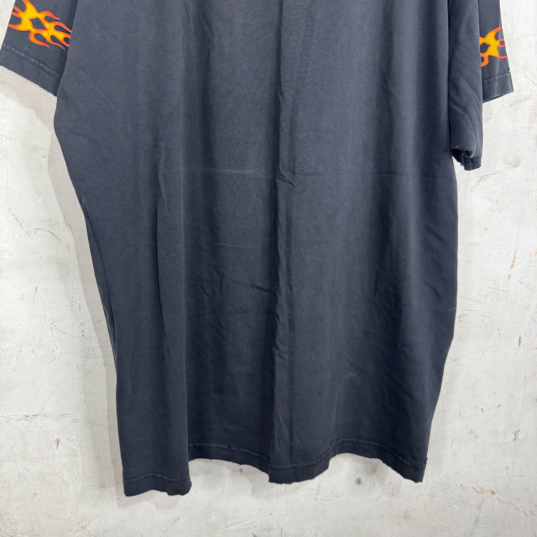 Balenciaga Flaming Unity Distressed T-Shirt